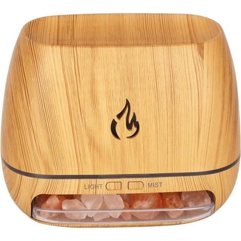 Ultraschall-Diffusor – Kleiner Salz-Duftdiffusor mit 7-farbiger Beleuchtung – Luftbefeuchter für ätherische Öle mit 7-farbiger Beleuchtung für Spa, Yoga, Meditation und Wohnung
