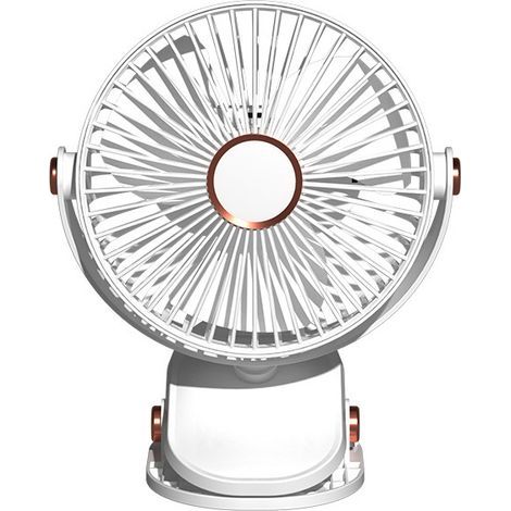 Extrem leiser Clip-Ventilator, 15 cm (6 Zoll), 5 Geschwindigkeitsstufen, USB-Ladefunktion, 72°-Drehung, kann auf einem Ständer platziert oder aufgehängt werden, trendiges Nachtlicht, abnehmbar und was (1/5)
