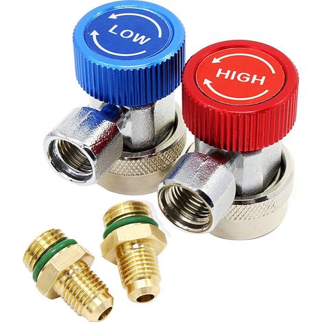 Les raccords de charge de coupleur rapide ajustable R134A connectent l'adaptateur, kit de conversion de climatisation de voiture 1/4 "