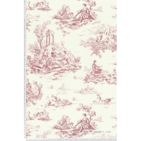 Papier peint Classique Rouge Les Essentiels Lutèce