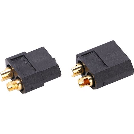 Connecteur XT60 noir mâle/femelle pour batteries et moteurs de voitures, avions et bateaux radiocommandés (1/5)