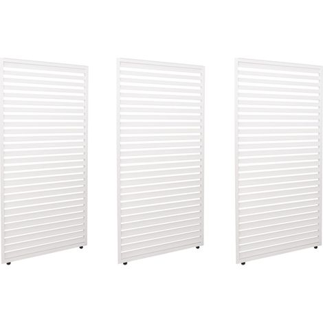 [NEUWERTIG] 3er-Set Aluminium Paneele für Pergola HHG-497, Terrassenüberdachung, Lamellenpaneel Modul, 204x271cm weiß (1/5)