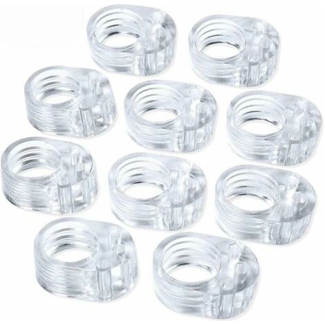 10 PVC Door Handle Bumpers – Transparent Door Handle Stoppers – Wall Protection for Door Handles (1/4)