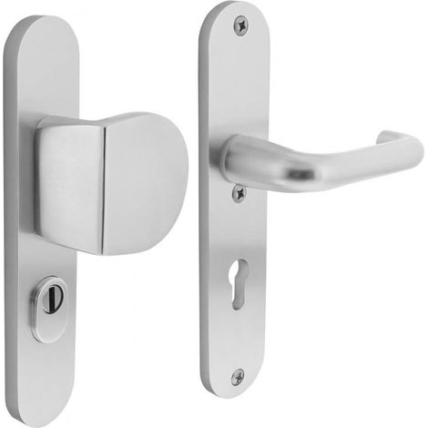 Quincaillerie de porte d’entrée ovale Vurano Protection contre la traction du noyau PC 72mm acier inoxydable - 0082.379636 (1/3)
