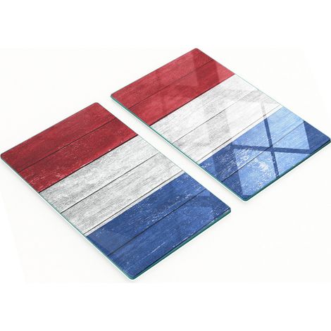 Planches de service en verre pour la cuisine, décorées du drapeau des Pays-Bas, 2 x 30 x 52 cm (1/5)
