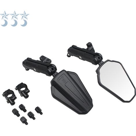 360° swivel and foldable steering wheel for ADV off-road motorcycles and electric vehicles, modified rearview mirrors, side mirrors and reflectors.