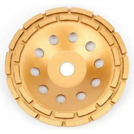 Meule diamantée 230 x 22,2 mm - Meule boisseau diamantée pour béton, granit, pierre, marbre, maçonnerie, brique, béton brut et meulage (1/4)