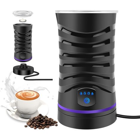 Mousseur à lait électrique quatre en un-mousseur à lait automatique de grande capacité de 600 ml, fonctionnement silencieux, peut chauffer et garder le lait au chaud, adapté au café au lait, au café e