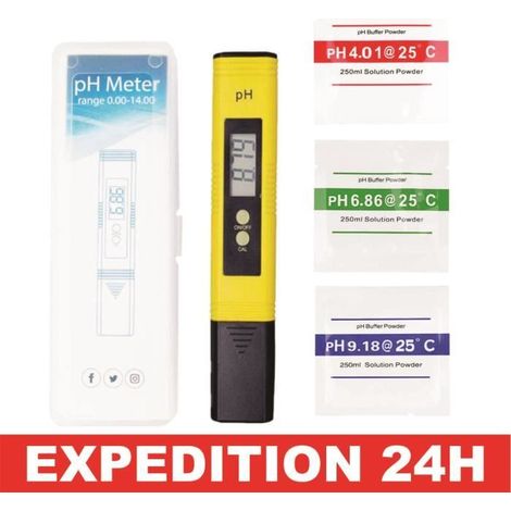 Stylo numérique PH Mètre, PH Testeur de qualité de l'eau Digital LCD Portable PH Mètre Numérique Plage de Mesure pour 0-14 PH 0,01 (1/4)