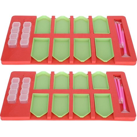 2er-Set Aufbewahrungsregale für Diamond Painting-Tabletts für Erwachsene, DIY-Kunsthandwerk, Organizer-Behälter (1/5)