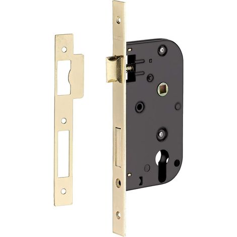 Boîtier de Serrure Encastrable à Cylindre pour Porte d'Entrée, Gris (1/5)