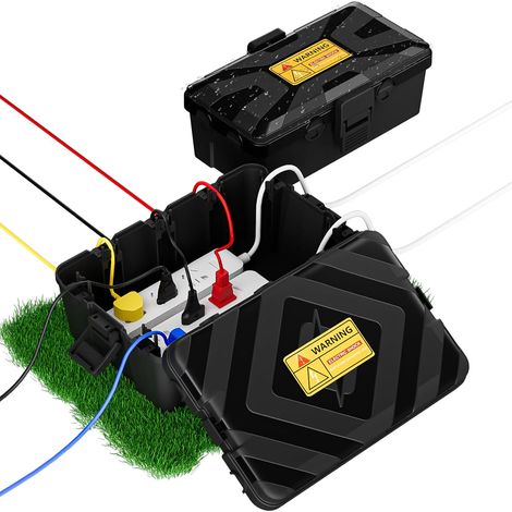 Boite Etanche Electrique Exterieur, 2 Pièces IP54 Boitier Etanche Electrique Exterieur, Extérieurs Boite Multiprise, Boite Electrique Etanche Exterieurs pour Multiprise, Lumières de Noël (1/5)