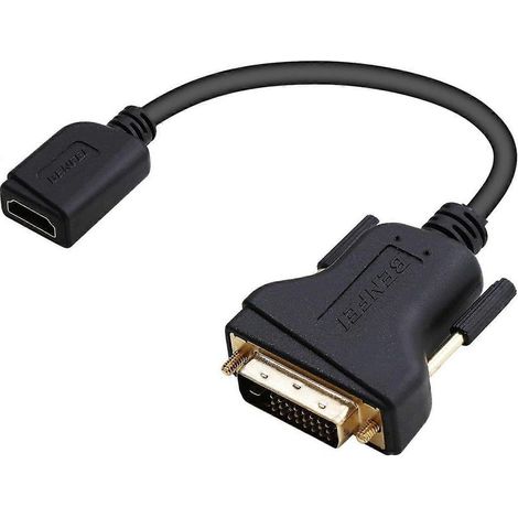 Adaptateur DVI vers HDMI bidirectionnel (DVI-D) mâle/femelle avec câble plaqué or, lot de 3 (1/5)