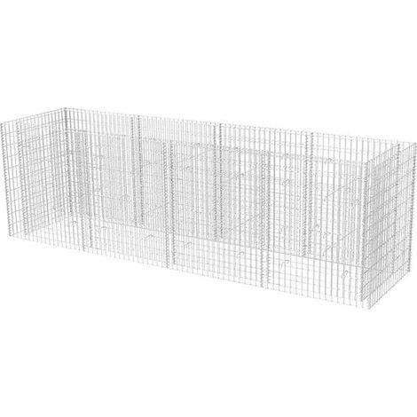 Lit superposé en gabion, acier, 360 x 90 x 100 cm (1/5)