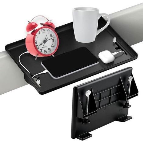 Nachttisch mit Ablage 32 x 23 cm – ABS-Bettablage – Kabelmanagement (1/5)