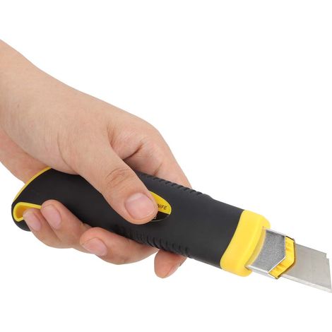 Couteau de précision ergonomique à manche en caoutchouc pour loisirs créatifs, découpe et sculpture. Idéal pour le bricolage et les travaux manuels. (1/5)