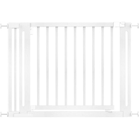 Safetots Wooden Elegance Gate, White, 105cm - 113cm, Pressure Fit Safety Gate, 73cm Extra Wide Doorway, Easy Installation