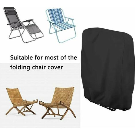 Housse pour mobilier de jardin Housse De Protection Pour Chaise Pliante , Protection Contre Les Intempéries Mobilier De Jardin Housse De Protection , Housse De Chaise Longue Relax En Tissu Oxford 210 (1/4)
