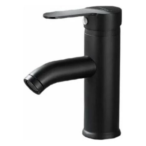 Mitigeur Lavabo Noir Mat avec Tuyau - Chaud & Froid - Noir (1/3)