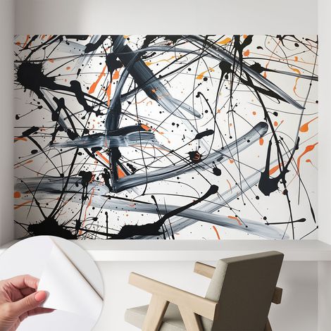 Papier peint autocollant avec imprimé pour décoration intérieure pour rénovation a motif Chaos énergique 104x70 cm (1/5)