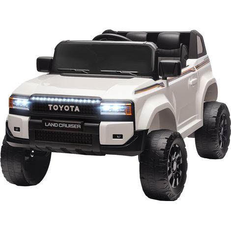 AIYAPLAY SUV Elettrico per Bambini 3-6 Anni TOYOTA con Telecomando Bianco