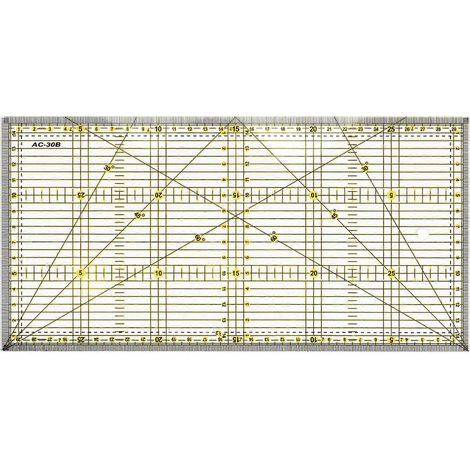 Ruler Diy Drawing Cutting Craft Ruler Sewing Mat Kits 30 x 15Cm-- (1/5)