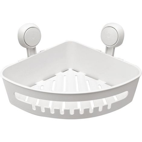 Corner Shower Shelf with Suction Cups, No Drilling Required & Reusable, Easy Installation Corner Shower Caddy with Suction Cups, 10KG Load Capacity
