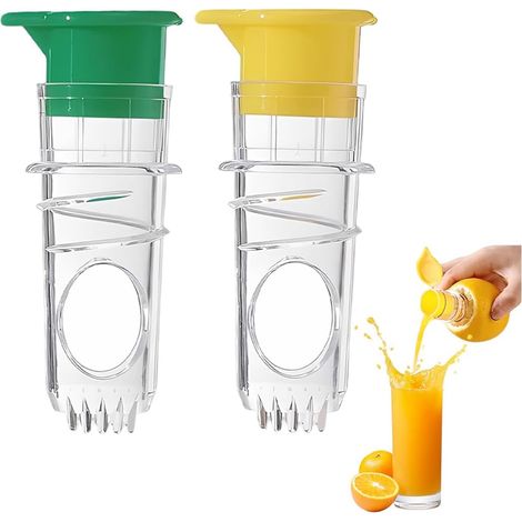 2 Pièces Presse-agrumes, Manuel Portable Avec Filtre Intégré, Extracteur Jus Citron Orange Pour Cuisine Maison (1/5)