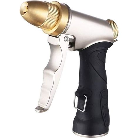 Pistolet pentru stropit, Aliaj, 4 programmes, Design ergonomique, Auriu/Negru (1/5)