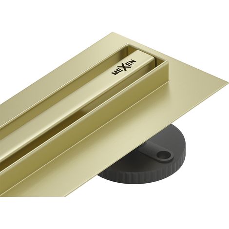 Mexen Flat 360° Slim drehbarer Linienablauf 160 cm, gebürstetes Gold - 1A41160 (1/5)