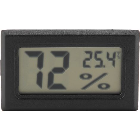 Hygromètre-thermomètre numérique intégré avec sonde intégrée, noir (1/5)