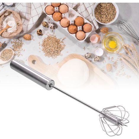 Batteur à Œufs Semi-Automatique en Acier Inoxydable 35cm - Mélangeur pour Cuisine