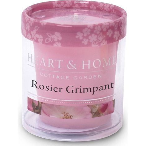 Petite bougie heart and home rosier grimpant