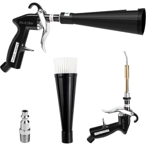 Air Cleaning Gun:10 Inch Alloy Car Drying Gun Dry Cleaning Gun High Pressure Air Gun Car Interior Cleaning for (1/5)