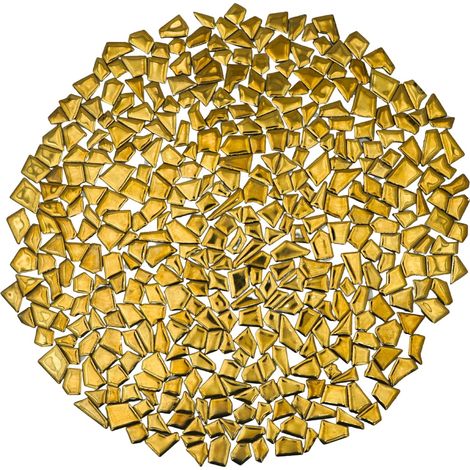 Carreaux de mosaïque de couleurs mélangées, 0,5 kg – Céramique, idéal pour les loisirs créatifs, la salle de bain, la cuisine, le salon, le jardin et la décoration extérieure (doré petit (1/5)