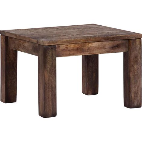 vidaXL Mesa de centro madera maciza de mango 50x50x35 cm (1/2)