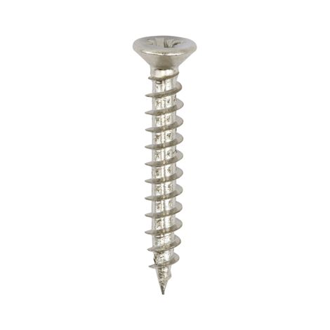 TIMCO Classic Multi-Purpose Reduced Head Countersunk Nickel Piano Hinge Woodscrews - 3.0 x 12 (1/2)