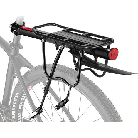 Randaco Porte-bagage vélo arrière universel avec réflecteur et garde-boue – Charge maximale 50 kg