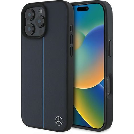 iPhone 16 Pro Max Mercedes Blue Line MagSafe Hülle Marineblau (1/5)