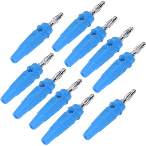 10 Stück/Set 4-mm-Bananenstecker-Buchsenanschluss für Schweißgeräte und Ladegeräte (Blau) (1/5)