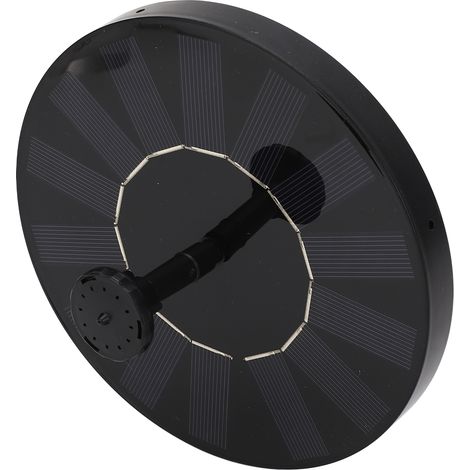 Fontaine solaire SF023 avec pompe à eau, 1,5 W, diamètre 160 mm, 6 buses, hauteur de jet maximale 60 cm. Convient pour les jardins, les bassins, les piscines, les aquariums et les espaces extérieurs. (1/5)