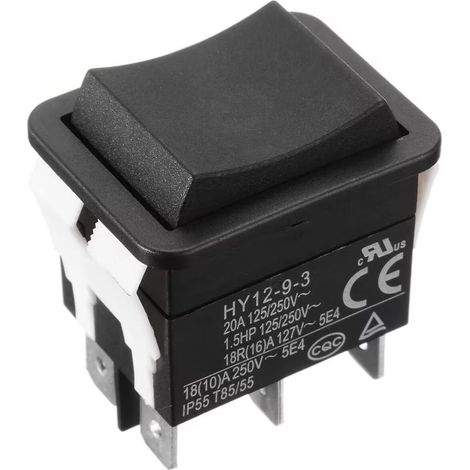 Interrupteur électromagnétique KJD6-5E4 AC250V 6A 4A, bouton-poussoir magnétique étanche, compatible avec les contrôleurs de moteur d'outil électrique de la série KJD20. (1/4)