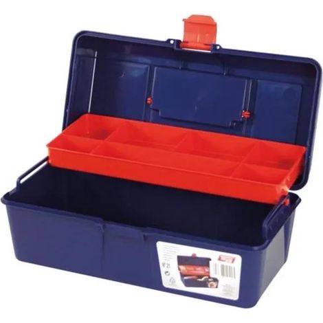 Werkzeugkasten tayg herausnehmbares Fach blau 310x160x130 mm