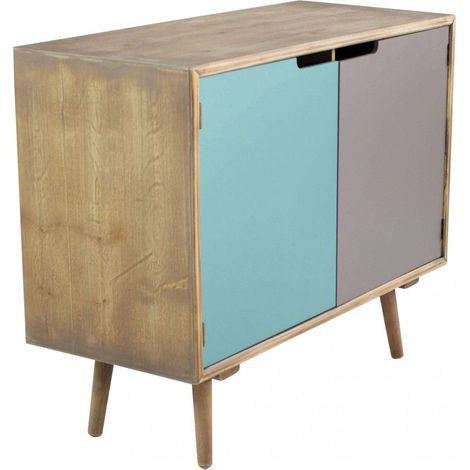 Mobiletto Niagara 80x35,5x66,8 h cm in Legno Multicolor