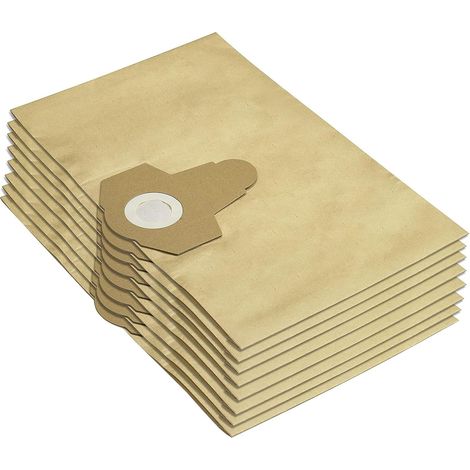 Lot de 8 Sacs Aspirateur pour 15L/20L/30L, Sacs Filtre Papier de Rechange, Sacs Filtre pour Aspirateurs Humides et Secs, Kit Aspirateur Multifonctions, 47 x 30 cm (1/5)