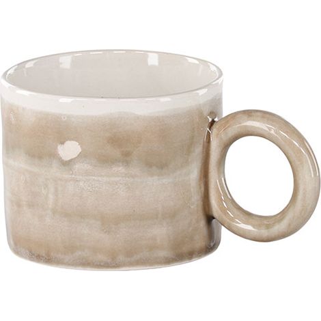 Jublie tasse en grès beige.