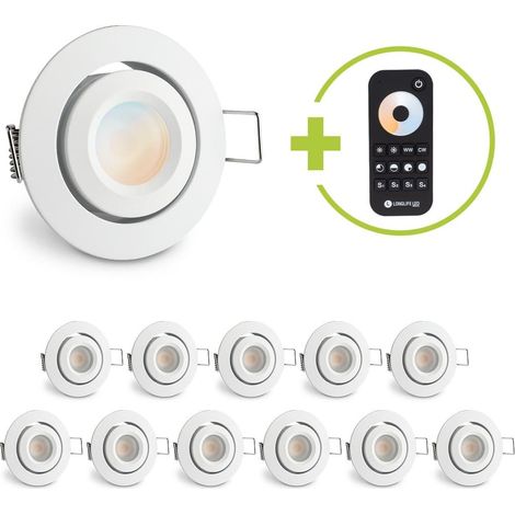 Einbaustrahler Mini schwenkbar Matera 3W CCT IP44 - Farbe: weiß - Anzahl: 12x