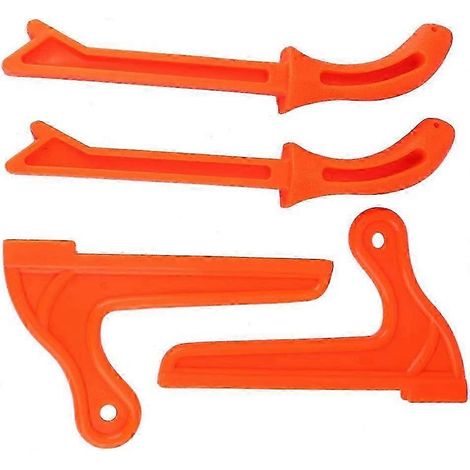 Poignées de sécurité poussoir durables en plastique pour le travail du bois (4 pièces, orange) (1/5)