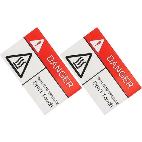Autocollant d'avertissement pour surfaces haute température, utilisation sûre, comprend 4 autocollants adhésifs. (1/5)