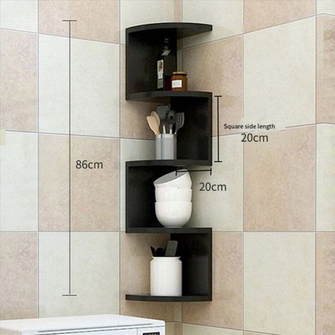 2 x cadre mural (hors produits sur l'étagère),PVC,Noir (1/4)